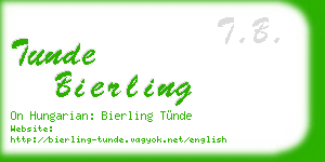 tunde bierling business card